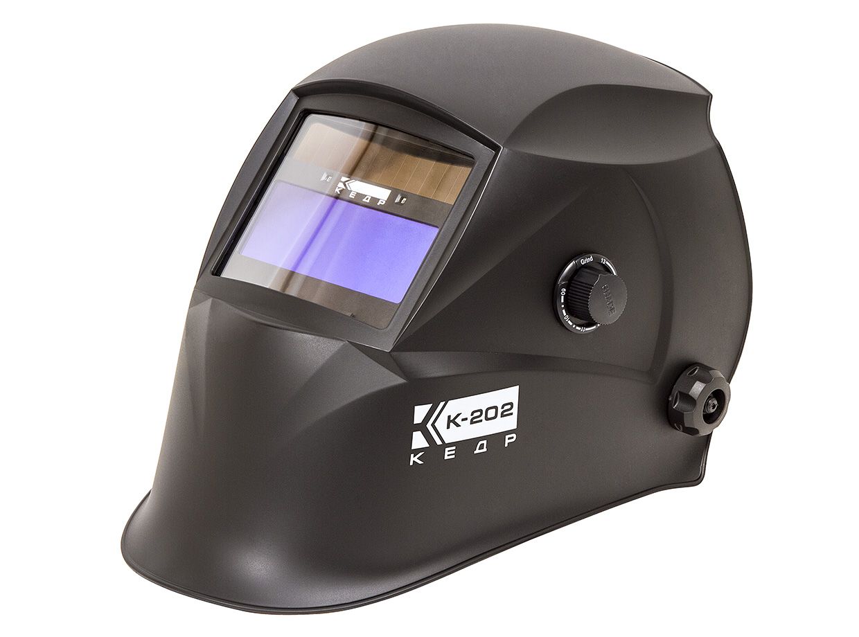 Маска сварщика КЕДР (СОБРАННАЯ) "К-202 PRIME", черная